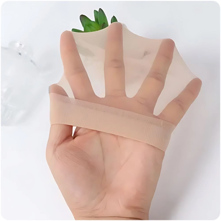 10 PAR Skarpety rajstopowe damskie z wzmocnionymi palcami transparentne cieliste