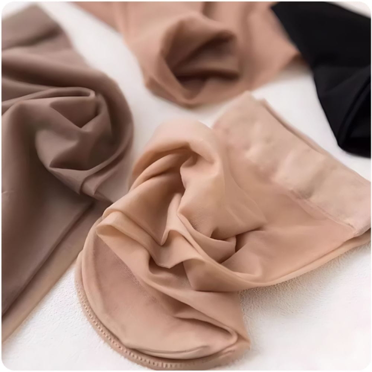 10 PAR Skarpety rajstopowe damskie z wzmocnionymi palcami transparentne cieliste