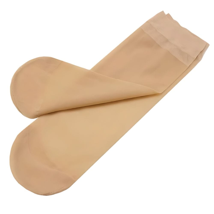 10 PAR Skarpety rajstopowe damskie z wzmocnionymi palcami transparentne brązowe