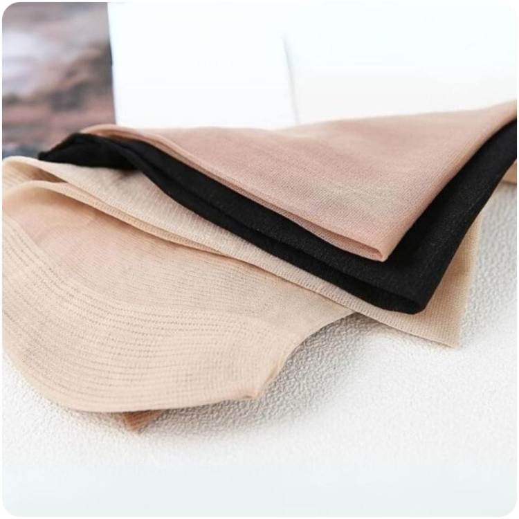 10 PAR Skarpety rajstopowe damskie z wzmocnionymi palcami transparentne brązowe