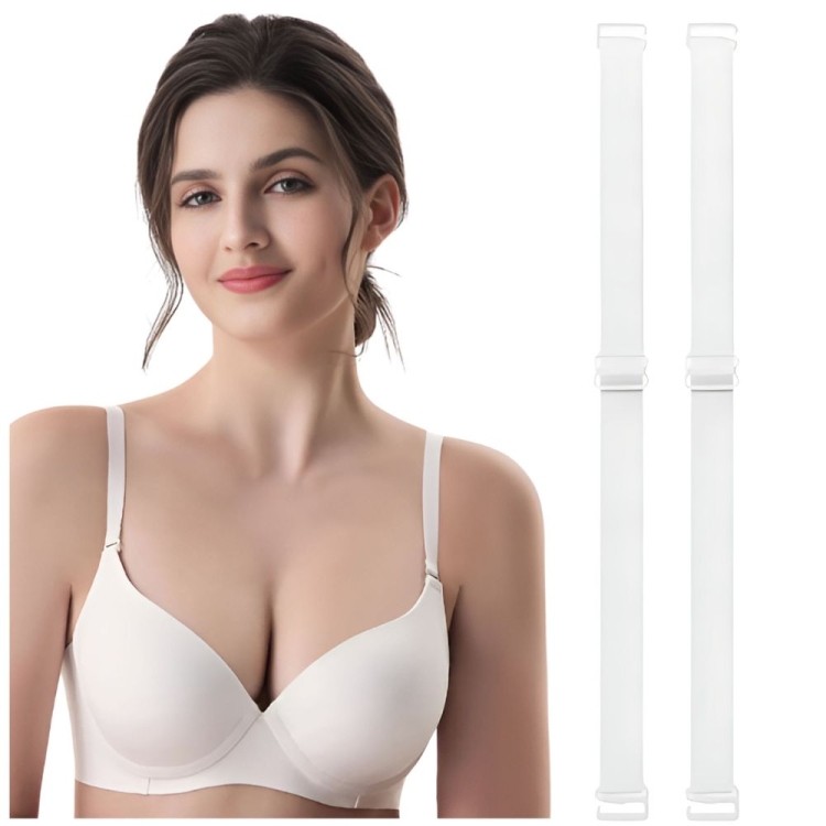 Ramiączka do stanika uniwersalne regulowane 12 mm białe