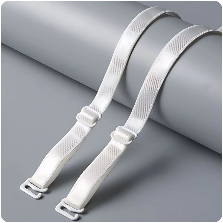 Ramiączka do stanika uniwersalne regulowane 12 mm białe