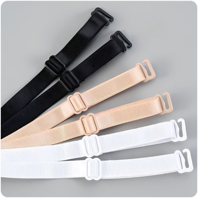 Ramiączka do stanika uniwersalne regulowane 12 mm białe