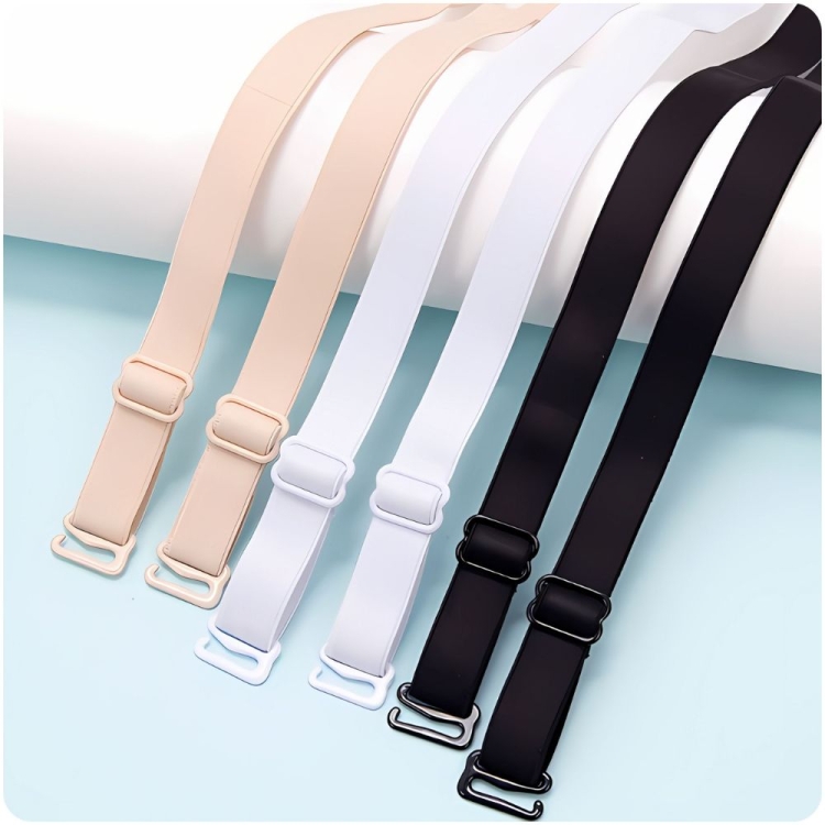 Ramiączka do stanika uniwersalne regulowane 12 mm białe