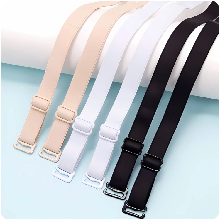 Ramiączka do stanika uniwersalne regulowane 12 mm białe