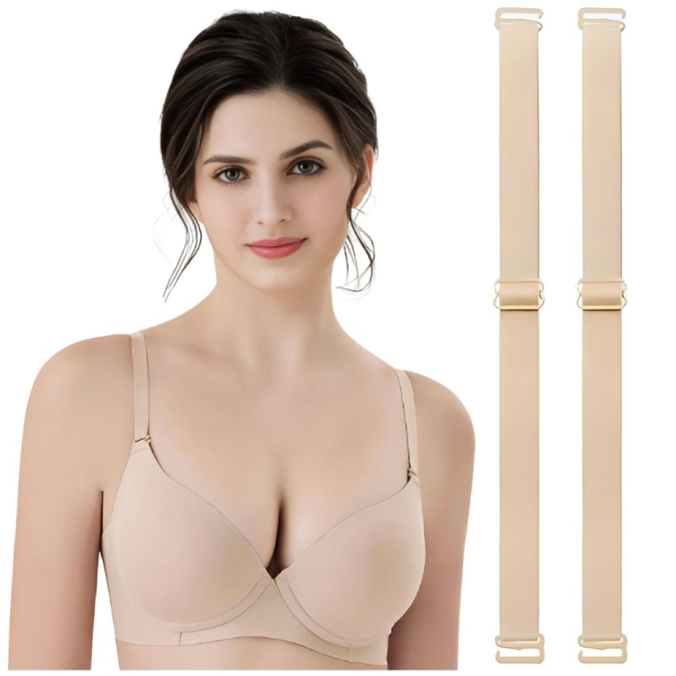 Ramiączka do stanika uniwersalne regulowane 12 mm beżowe