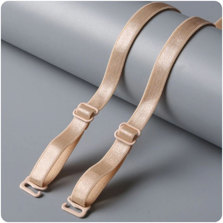 Ramiączka do stanika uniwersalne regulowane 12 mm beżowe