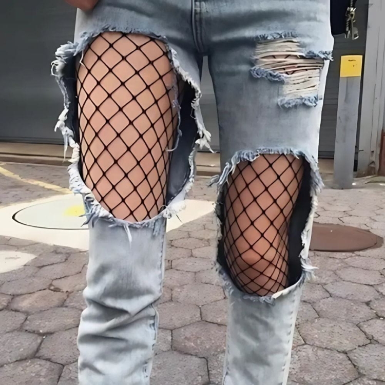 Rajstopy kabaretki średnie oczka