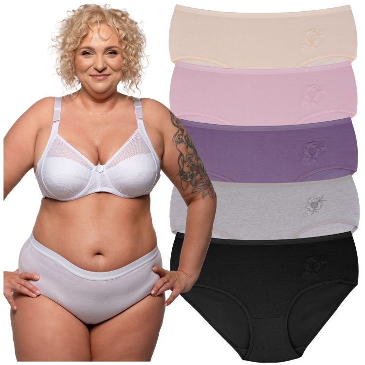 Majtki damskie bawełniane z wysokim stanem 6-pak