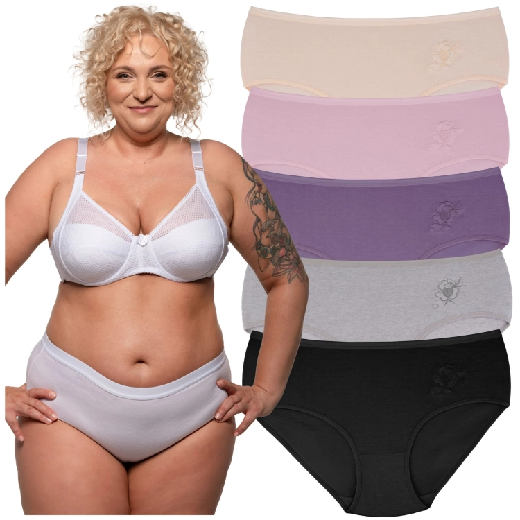 Majtki damskie bawełniane z wysokim stanem 6-pak