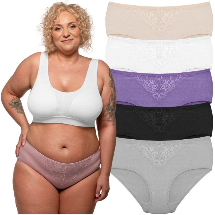 Majtki bawełniane damskie z wysokim stanem