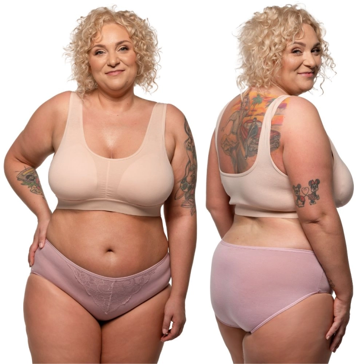 Majtki bawełniane damskie z wysokim stanem