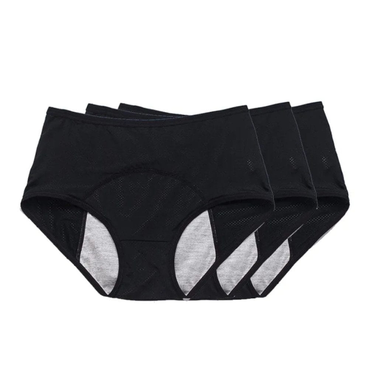 Majtki menstruacyjne czarne figi zestaw 3pak