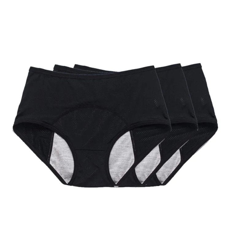 Majtki menstruacyjne czarne figi zestaw 3pak