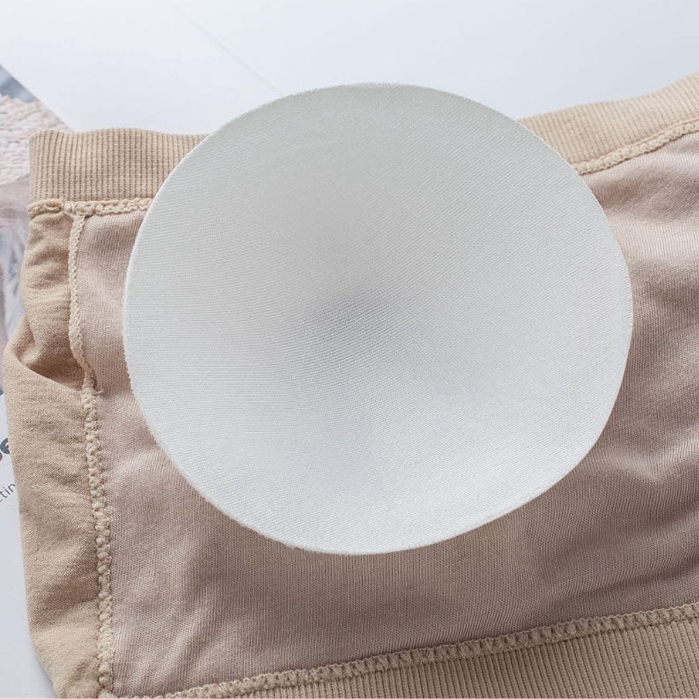 Biustonosz bandeau stanik bez ramiączek top beżowy