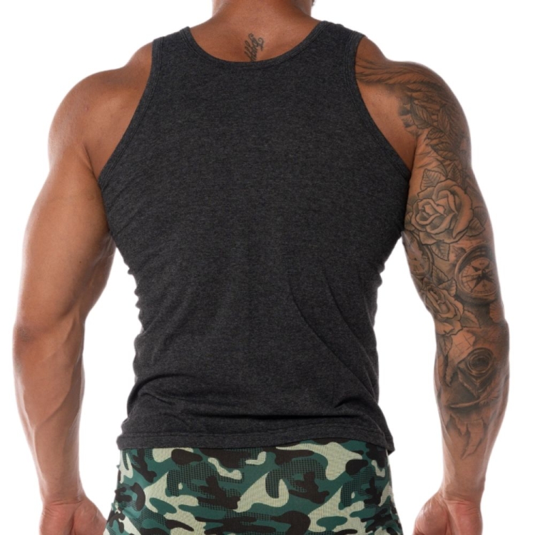 Koszulka męska bawełniana bez rękawów podkoszulek czarny