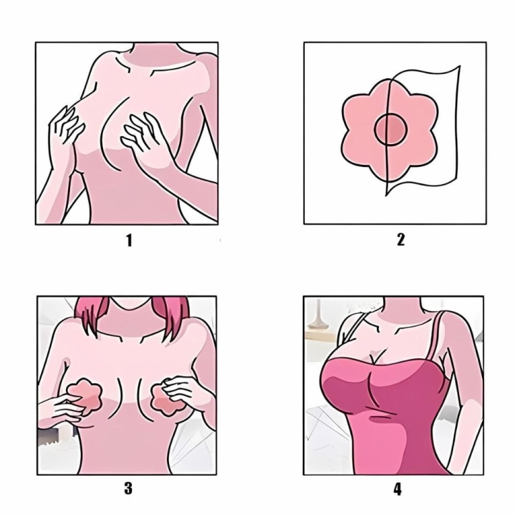 Nakładki push up unoszące biust naklejki na sutki