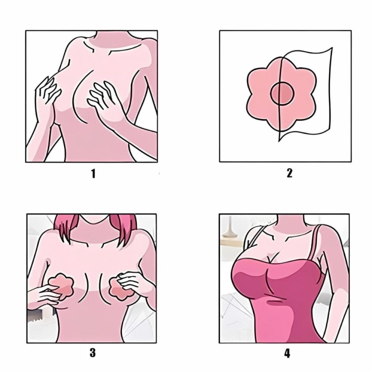 Nakładki push up unoszące biust naklejki na sutki