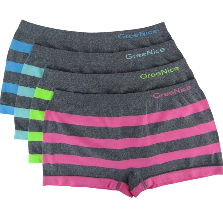 Bokserki szorty damskie gładkie sportowe 4-pak