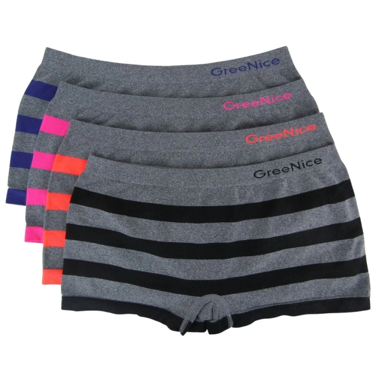 Bokserki szorty damskie gładkie sportowe 4-pak