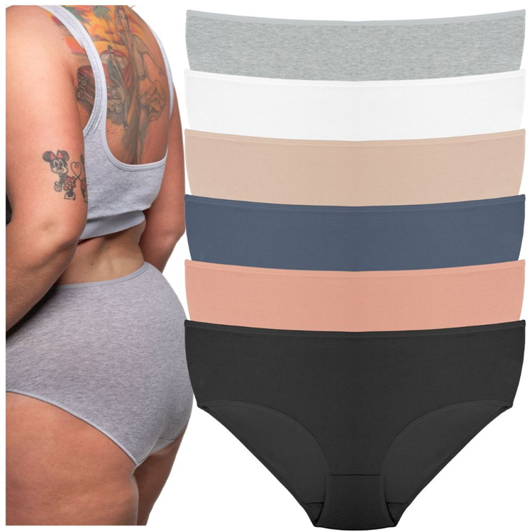 Majtki z wysokim stanem bawełniane 6-pak
