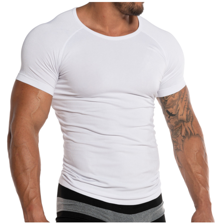 T-shirt męski biały bawełniany