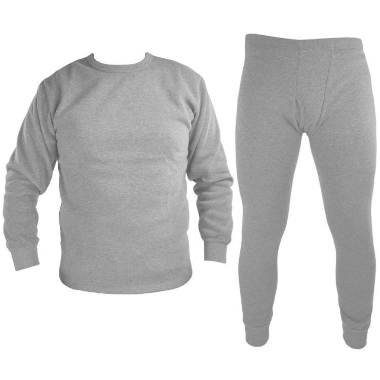 Kalesony i bluzka z długim rękawem jasnoszare