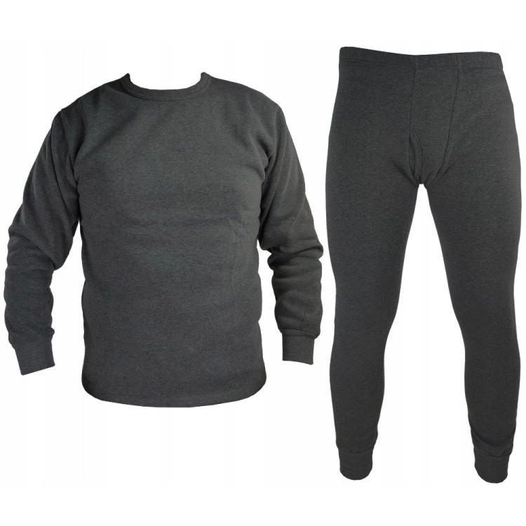 Kalesony i bluzka z długim rękawem ciemnoszare