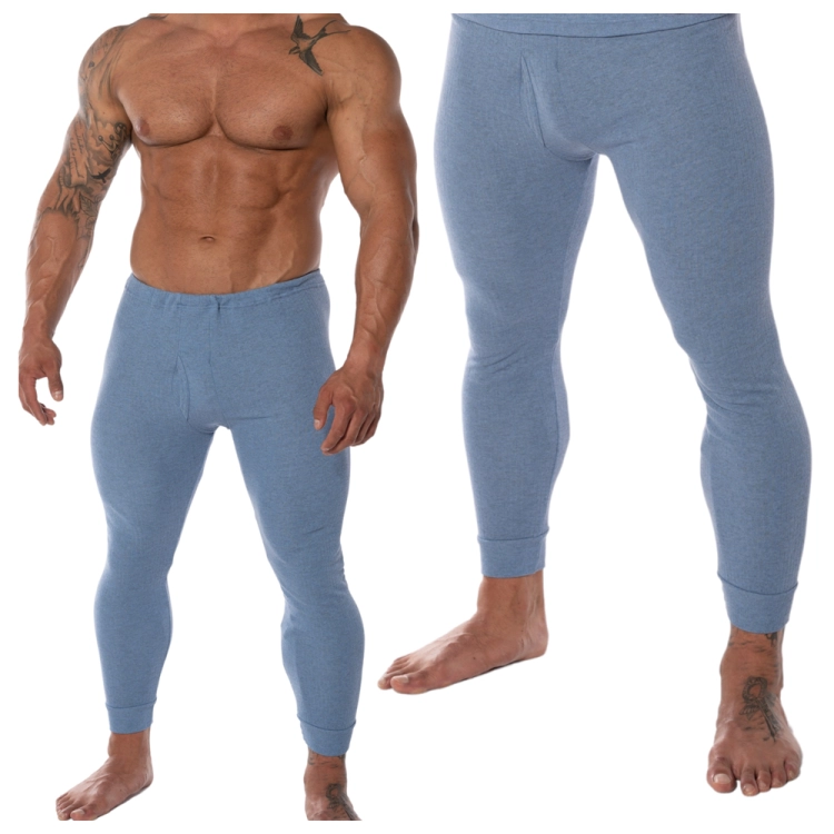 Kalesony męskie polskie bawełniane niebieskie