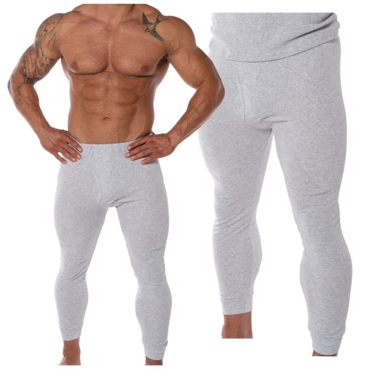 Kalesony męskie ocieplane jasnoszare