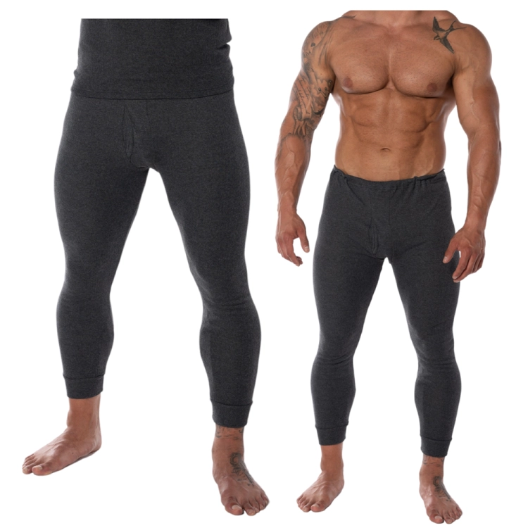 Kalesony męskie z polarem ciemnoszare