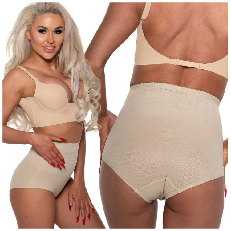 Majtki wyszczuplające i modelujące Kylec beżowe