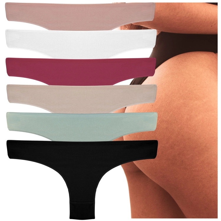 Stringi damskie majtki bawełniane 6-pak