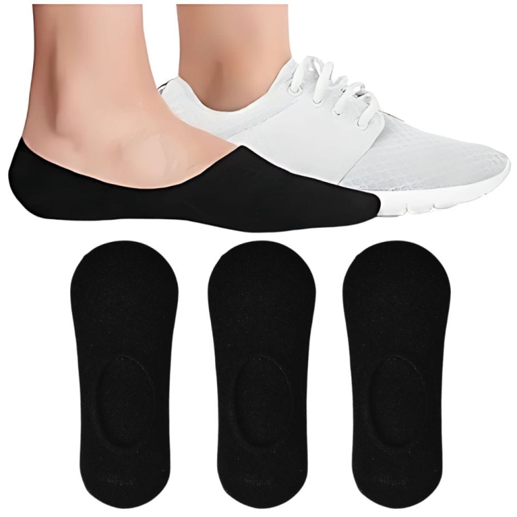 Skarpetki balerinki stopki czarne 3-pak