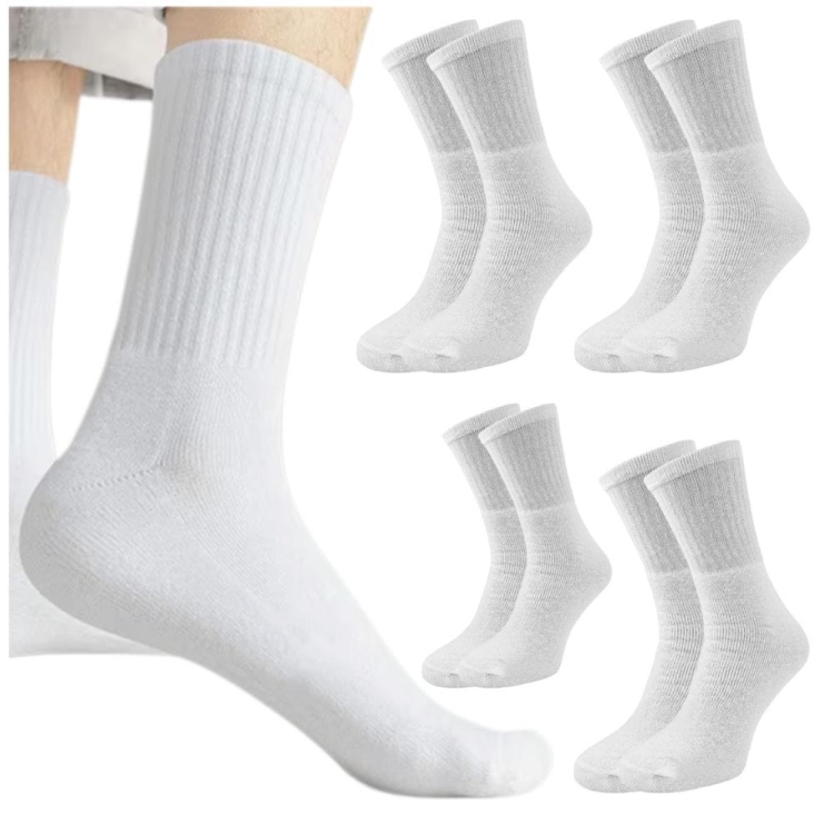 Skarpety frotte unisex bawełniane białe 5-PAK