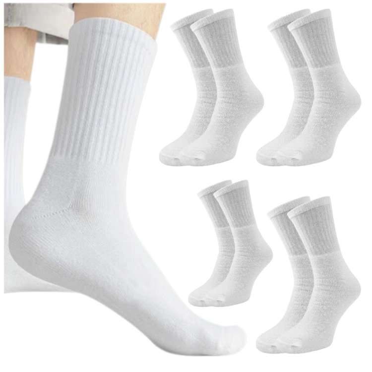 Skarpety frotte unisex bawełniane białe 5-PAK