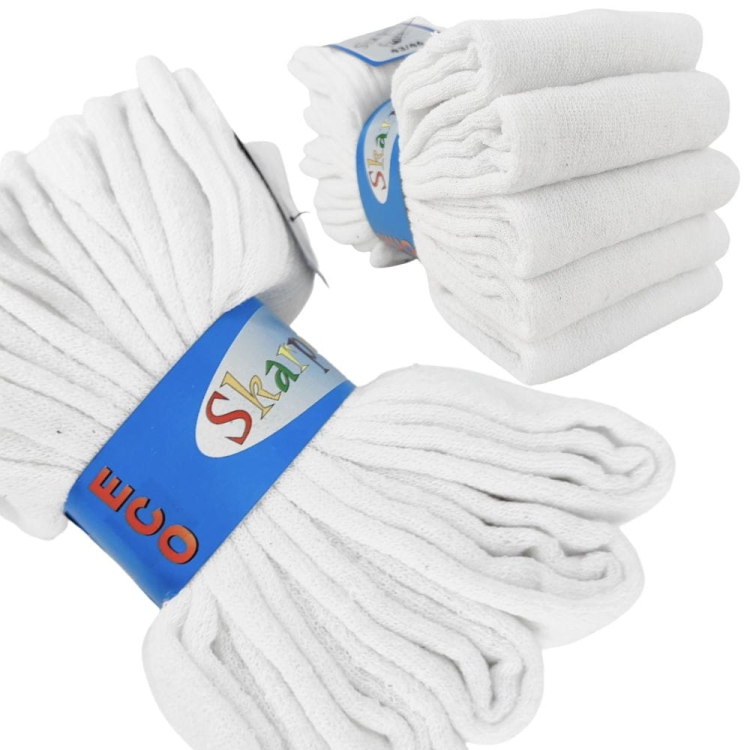 Skarpety frotte unisex bawełniane białe 5-PAK