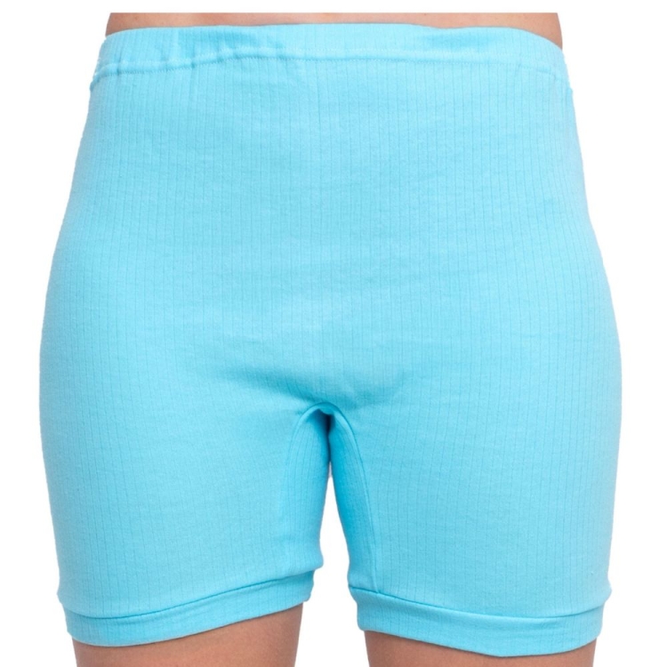 Pantalony damskie ocieplane niebieskie