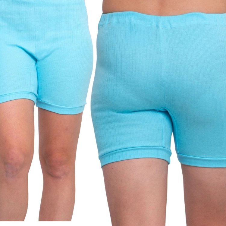 Pantalony damskie ocieplane niebieskie