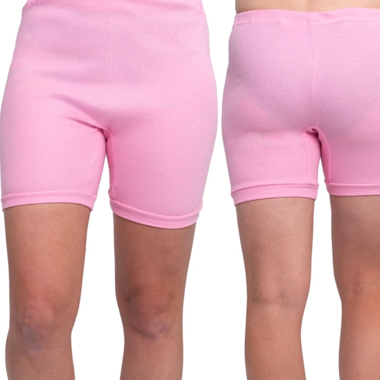 Pantalony damskie ocieplane różowe