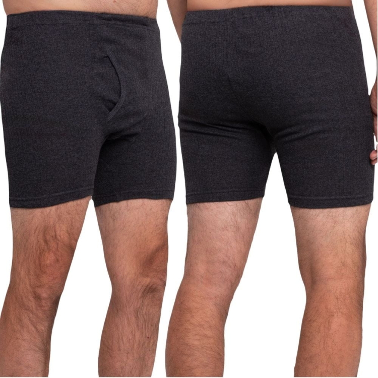 Bokserki męskie długie bawełniane z długą nogawką ciemnoszare