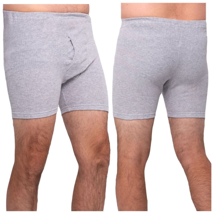 Bokserki z długą nogawką bawełniane jasnoszare