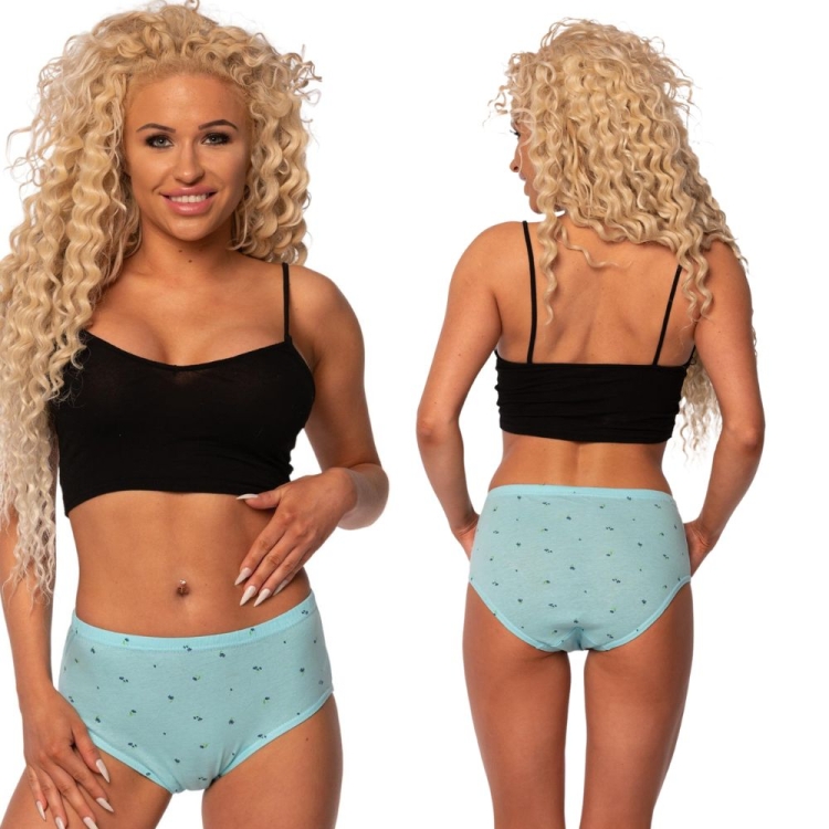 Cotton World Majtki bawełniane damskie delikatny wzór mix kolorów