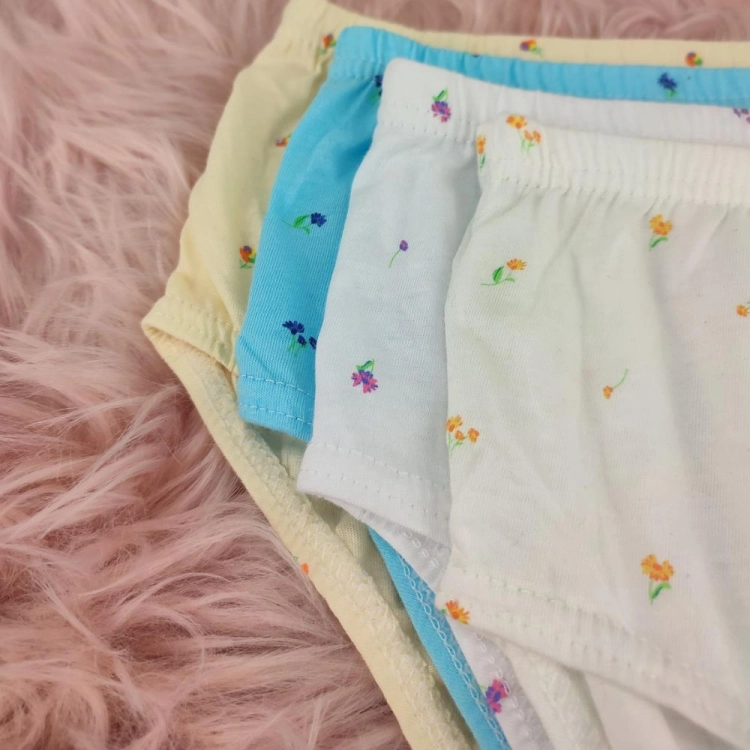 Cotton World Majtki bawełniane damskie delikatny wzór mix kolorów