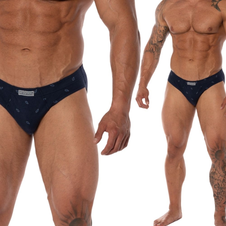 Slipy męskie bawełniane wzory mix kolorów Cotton World 3-pak