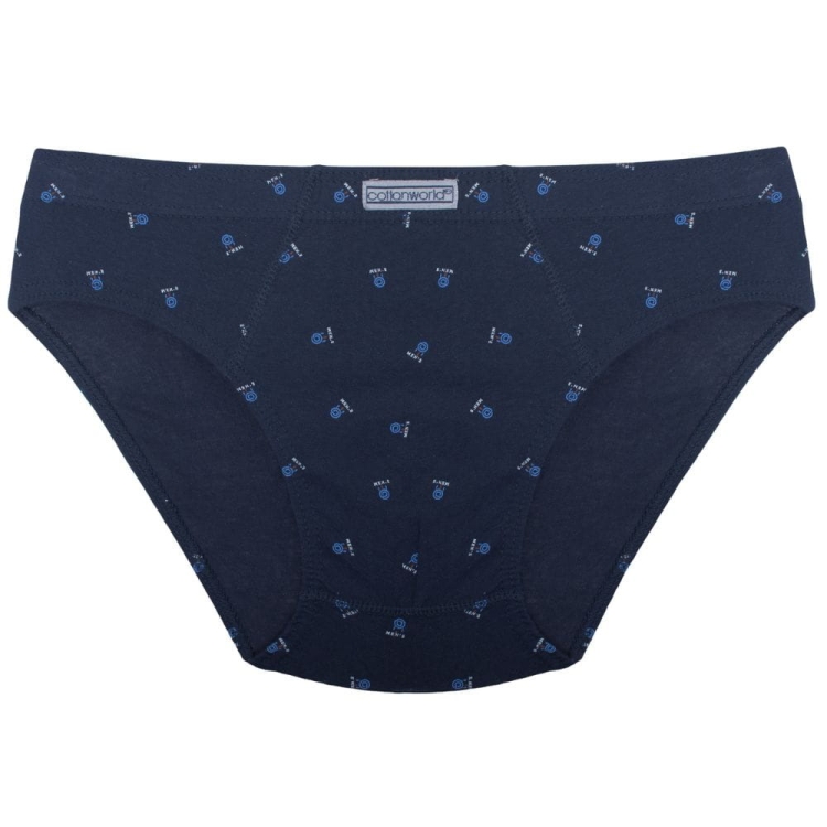 Slipy męskie bawełniane wzory mix kolorów Cotton World 3-pak