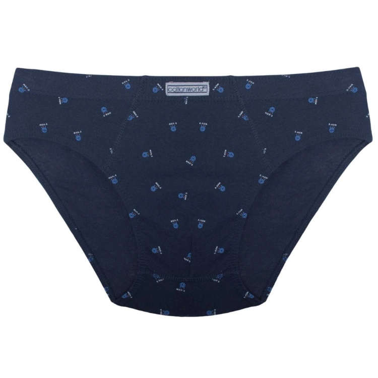 Slipy męskie bawełniane wzory mix kolorów Cotton World 3-pak