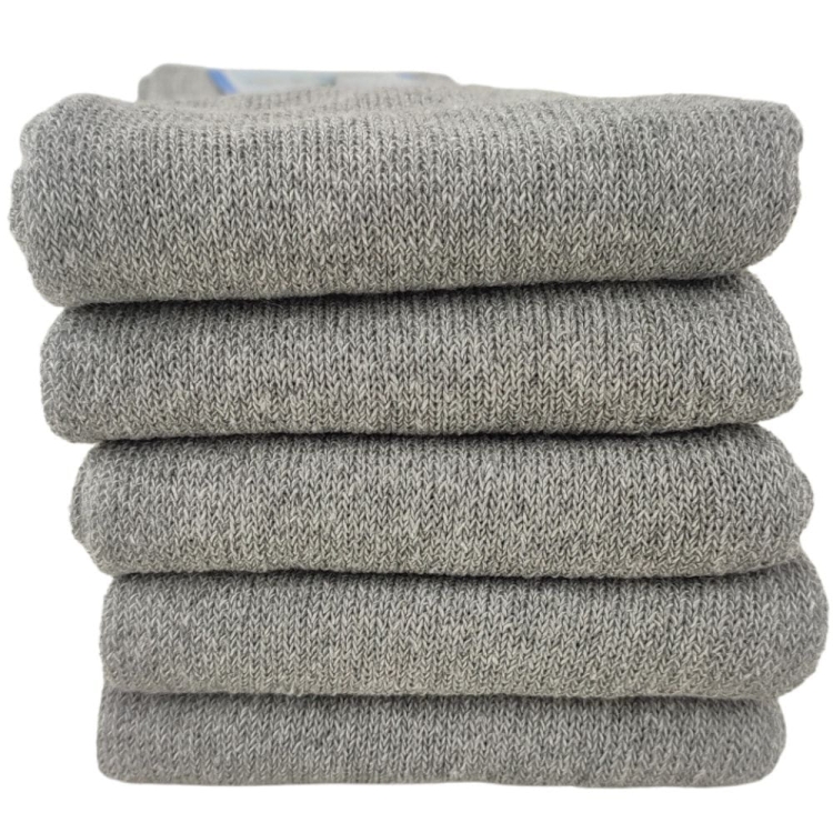 5-PAK Skarpety bawełniane męskie bezuciskowe szare