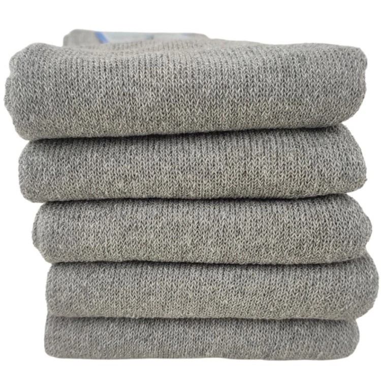 5-PAK Skarpety bawełniane męskie bezuciskowe szare