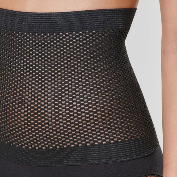 Majtki wyszczuplające brzuch talię wysoki stan czarne